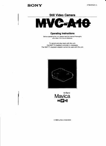 Original manual cover