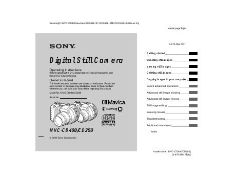 Original manual cover