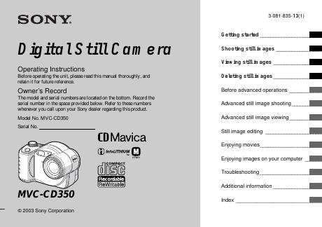 Original manual cover
