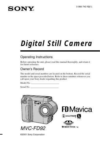Original manual cover
