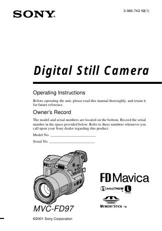 Original manual cover