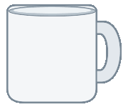 White photo mug